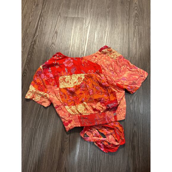 Free People NWT Boho Ashley Wrap Crop Top - Picture 8 of 8